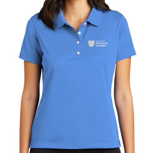 NIKE Women's Tech Basic Dri FIT Polo (White Logo) Thumbnail